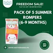 Summer Rompers- (6-9 Months) (Pack Of 5)