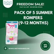 Summer Rompers- (9-12 Months) - (Pack Of 5)