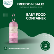 Three Layers Baby Food Container-Baby Milk Powder Formula Dispenser (PINK)