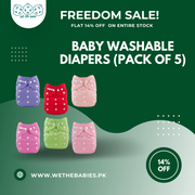 Washable Baby Diaper (Pack Of 5)