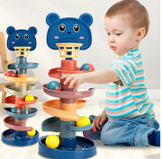 5 Layers Rolling Ball Pile Tower Rotating Track Early Educational Developmental Learning rate