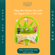 Baby Crown Floor Seat With Toy Bar 🥰