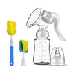 Ergonomic Manual Breast Pump - Portable, and Eco-Friendly = 2 Cleaning Brushes