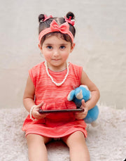 (Pack of 5) Trendy Summer Baby Frocks with Hairbands - Mix Designs