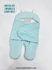 2 in 1 Baby Carry Nest Swaddle - Baby Velvet Swaddle Blanket