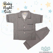 Line Print Cotton Night Suit For Kids 