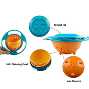 360 Feeding Gyro Bowl-360 Degree Rotate Spill-Proof Bowl