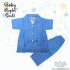 Blue Cotton Night Suit For Kids